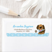 Brown Chien Chien Chien Personnalisé Étiquettes de (En situation)