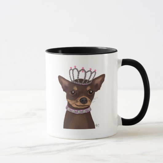Brown Chihuahua en Tiara Mok (Rechts)