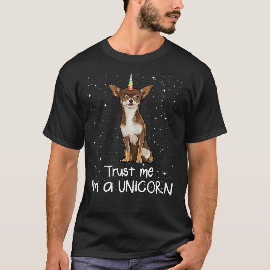 Brown Chihuahua vertrouwt me dat ik een eenduidige T-shirt (Voorkant)