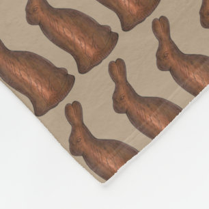 Brown Chocolate Rabbit Bunny Easter Snoep Treat Fleece Deken