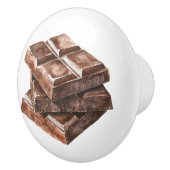 Brown Chocolate Snoep Bars Keramische Knop (Rechts)
