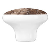 Brown Chocolate Snoep Keramische Knop (Zijkant)