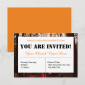 Brown Church Invitation Kaart (Voorkant / Achterkant)