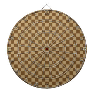 Brown Classic Checkerboard door Shirley Taylor Dartbord