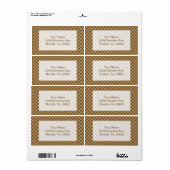 Brown Classic Checkerboard door Shirley Taylor Etiket (Full Sheet)