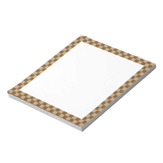 Brown Classic Checkerboard door Shirley Taylor Notitieblok (Gedraaid)