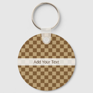 Brown Classic Checkerboard door Shirley Taylor Sleutelhanger