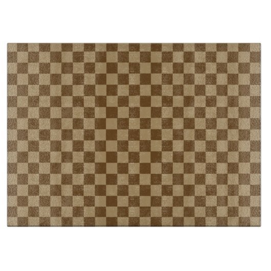 Brown Classic Checkerboard door Shirley Taylor Snijplank (Voorkant)