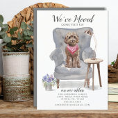 Brown Cockapoo Dog | Verplaatsingsaankondiging Aankondiging