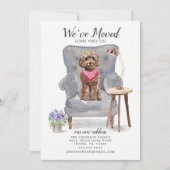 Brown Cockapoo Dog | Verplaatsingsaankondiging Aankondiging (Voorkant)