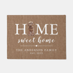 Brown Cockapoo Home Sweet Home Doormat Deurmat