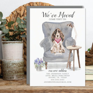 Brown Cocker Spaniel Dog   Verplaatsingsaankondigi Aankondiging