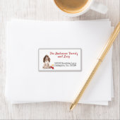Brown Cocker Spaniel Home Return Address Etiket (Insitu)