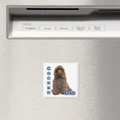 Brown Cocker Spaniel Papa 4 - Aimant (In Situ (Lave-vaisselle))