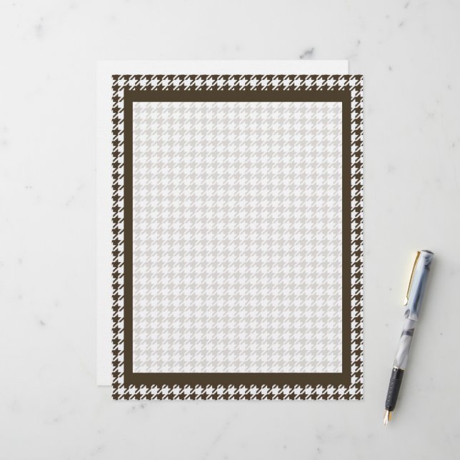 Brown Combination Houndstooth van Shirley Taylor (Voorkant / Achterkant in situ)