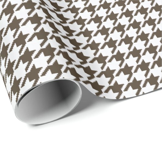 Brown Combination Houndstooth van Shirley Taylor Cadeaupapier (Rol Hoek)