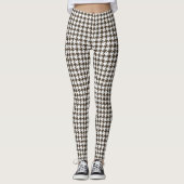 Brown Combination Houndstooth van Shirley Taylor Leggings (Voorkant)