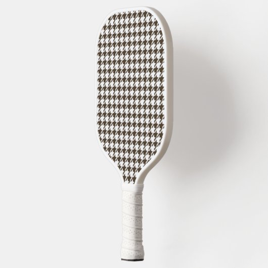 Brown Combination Houndstooth van Shirley Taylor Pickleball Paddle (Links)