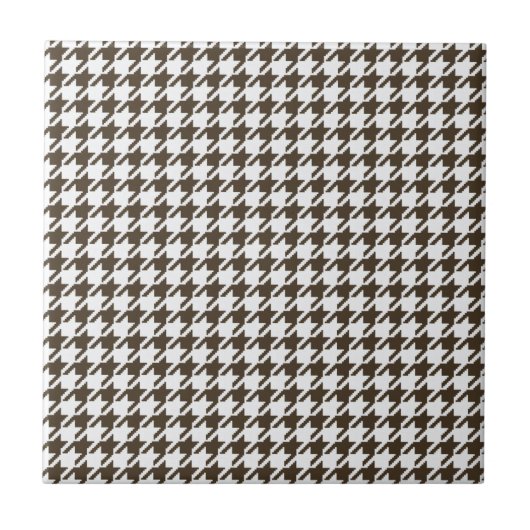 Brown Combination Houndstooth van Shirley Taylor Tegeltje (Voorkant)