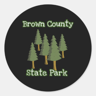 Brown County State Park Indiana boswacht Woods Kam Ronde Sticker