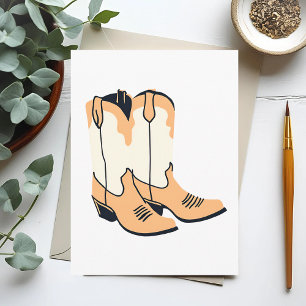 Brown Cowboy Boots Briefkaart