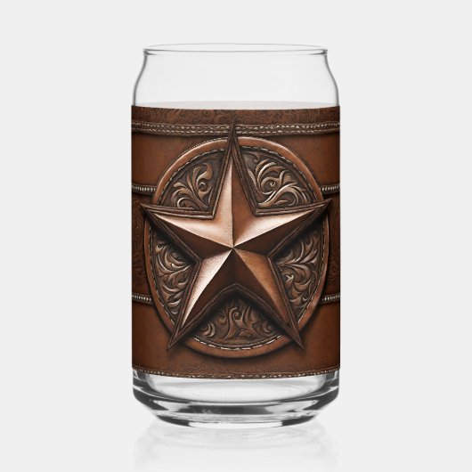 Brown Cowboy Rustique Western Country Texas Star (Recto)