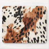 Brown Cream Animal Koeienhuid Muismat (Voorkant)