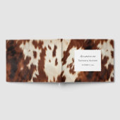 Brown Cream Koeienhuid Gastenboek (Volledig)