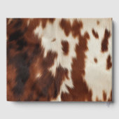 Brown Cream Koeienhuid Gastenboek (Achterkant)