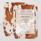 Brown Cream Koeienhuid Kaart (Voorkant / Achterkant)