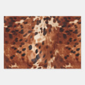 Brown Cream Southwest Cowhide Christmas Inpakpapier Vel (Voorkant 2)