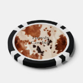Brown Cream Southwest Cowhide Christmas Poker Chips (Enkel)