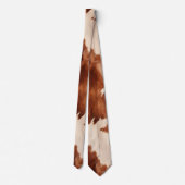 Brown Cream Southwest Cowhide Christmas Stropdas (Achterkant)