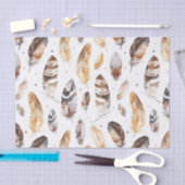 Brown Cream Tribal Native Feathers Tissuepapier (Craft)