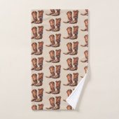 Brown Cream Western Cowboy Bad Handdoek (Handdoek)