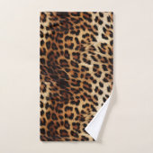 Brown Crème léopard animal (Serviette à main)