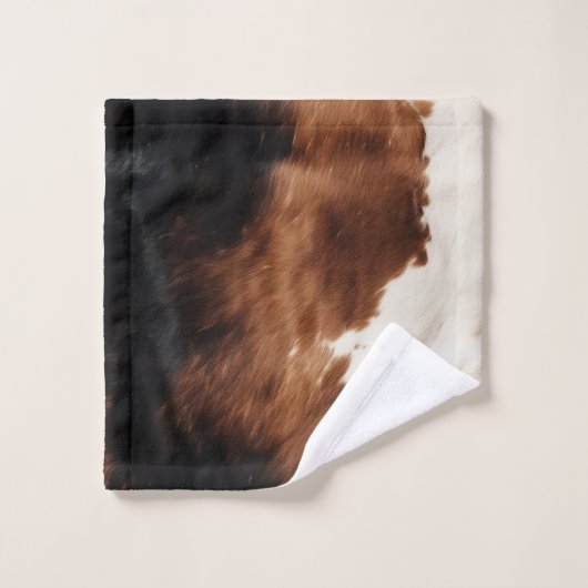 Brown Crème Noir Vache du Sud-Ouest (Gant de toilette)