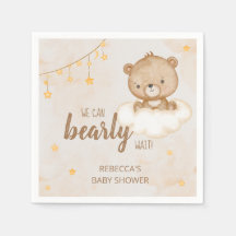 Brown Cute Beer we kunnen het Baby shower afwachte