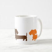 Brown Dachshund Café Mug classique Saucisse Chien (Devant droit)