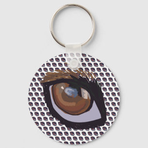 Brown Dachshund Eye Sleutelhanger