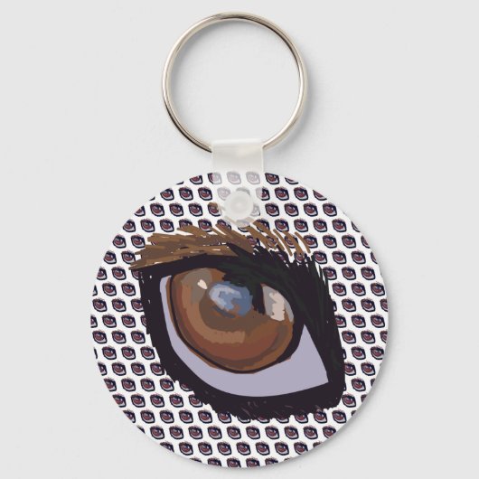Brown Dachshund Eye Sleutelhanger (Voorkant)