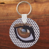 Brown Dachshund Eye Sleutelhanger (Voorkant)