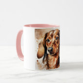 Brown Dachshund Mok (Voorkant links)