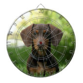 Brown Dachshund Puppy Dartbord (Voorkant)