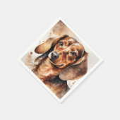 Brown Dachshund Servet (Hoek)