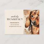 Brown Dachshund Visitekaartje (Voorkant)