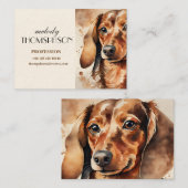 Brown Dachshund Visitekaartje (Voorkant / Achterkant)