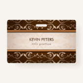 Brown Damask Badge (Achterkant)