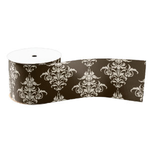 Brown Damask Grosgrain Lint