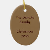 Brown Deer Couple Ornement de Noël personnalisé (Dos)